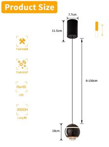 Immax NEO 07220L LED závesné stropné svietidlo Dormine | 6W integrovaný LED zdroj | 480lm | 3000K