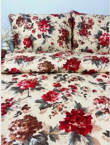 Zdravsi-spanok Posteľná obliečka Red Flowers 140x200/70x90 cm