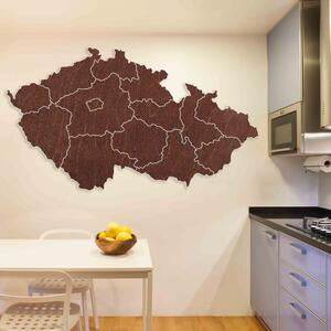 Drevená nástenná mapa Česká republika - 14 dielikov | SENTOP M002