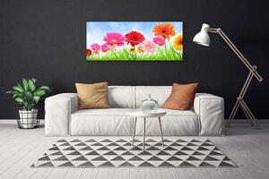 Obraz na plátne Kvety tráva rastlina 125x50 cm