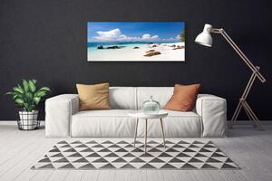 Obraz Canvas Pláž kamene krajina 125x50 cm