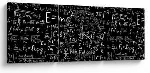 Obraz - Matematika (s hodinami) (90x30 cm)