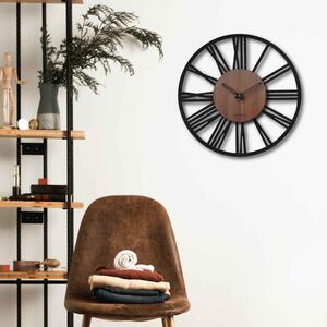 Rímske nástenné hodiny pre moderný interiér | SENTOP HDFK028-orech wenge