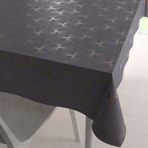 Biante Zamatový obdĺžnikový obrus Isabela IBL-003 Rose Gold trojuholníky na sivom 60x100 cm