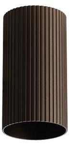 Minimalistické bodové svietidlo Lucas Ribbed Tube 10 kávová