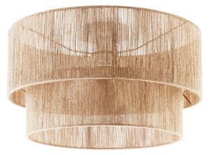 Stropné svietidlo Lignea Lux z juty v boho štýle,40W - hnedá