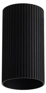 Minimalistické bodové svietidlo Lucas Ribbed Tube 10 čierna