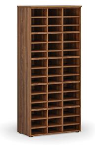 Triediaci regál PRIMO WOOD, 800 x 420 x 1781 mm, 45 priehradok, orech