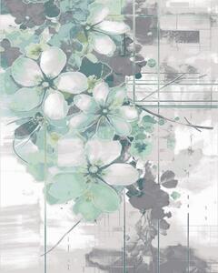 BE Koberec Myra 1532 GREEN – zelený sivý obdĺžnikový Rozmer: 60x100 cm