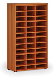 Triediaci regál PRIMO WOOD, 1434 x 800 x 420 mm, 36 priehradok, čerešňa