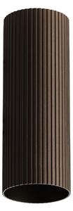 Minimalistické bodové svietidlo Lucas Ribbed Tube 40 kávová