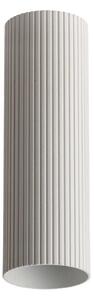 Minimalistické bodové svietidlo Lucas Ribbed Tube 50 biela