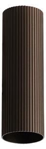 Minimalistické bodové svietidlo Lucas Ribbed Tube 50 kávová