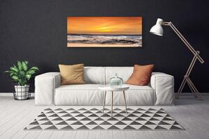 Obraz Canvas More slnko vlny krajina 125x50 cm