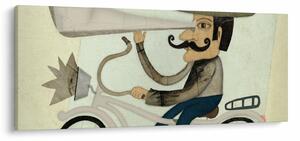Astronóm na bicykli (120x50 cm)