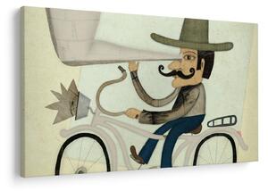 Astronóm na bicykli (90x60 cm)
