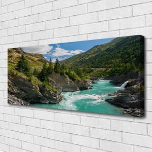 Obraz na plátne Hory rieka príroda 125x50 cm