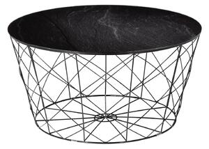 KONFERENČNÝ STOLÍK, čierna, kov, sklo, 80/45 cm Livetastic - Stolíky do obývačky, Online Only