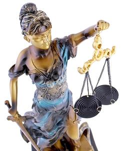 Justícia socha spravodlivosti 41cm (Starorímska bohyňa spravodlivosti s váhami a mečom)