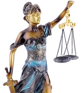 Justícia socha spravodlivosti 41cm (Starorímska bohyňa spravodlivosti s váhami a mečom)