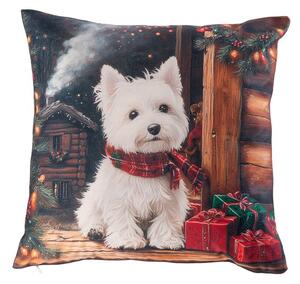 Obliečka na vankúšik WHITE TERRIER 40 x 40 cm