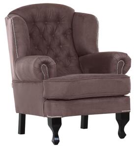 KRESLO CHESTERFIELD, textil, hnedá - Kreslá