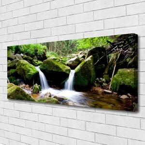 Obraz na plátne Vodopád skaly príroda 125x50 cm