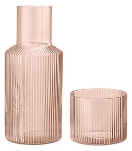 Skleněná karafa Ripple Blush Small 500 ml