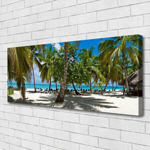 Obraz Canvas Pláž palma stromy príroda 125x50 cm