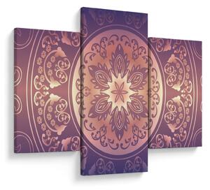 Obraz - Mandala na fialovom gradiente (90x60 cm)
