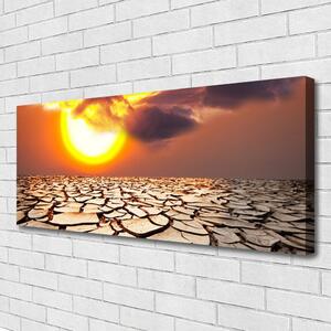 Obraz Canvas Slnko púšť krajina 125x50 cm