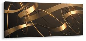 Obraz - Bronzové stuhy (120x50 cm)
