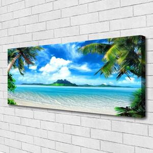 Obraz Canvas Palmy more tropický ostrov 125x50 cm