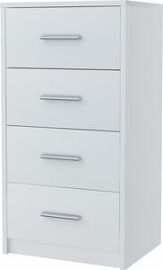 Komoda BODO 4S WHITE 40cm zásuvková polica