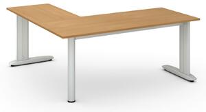 Rohový kancelársky písací stôl PRIMO FLEXIBLE, 180x180 cm, buk