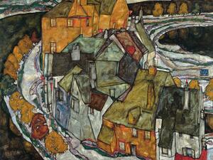 Umelecká tlač Island City (Crescent of Houses) - Egon Schiele, (40 x 30 cm)
