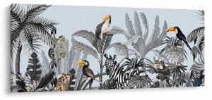 Obraz zvierat v tropickom lese (120x50 cm)