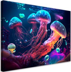 Obraz na plátne Svietiace medúzy Rozmery: 60 x 40 cm