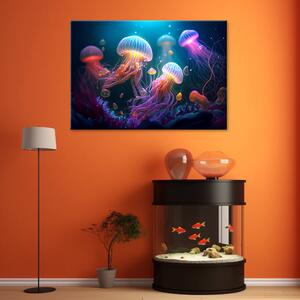 Obraz na plátne Plávajúce medúzy Rozmery: 60 x 40 cm