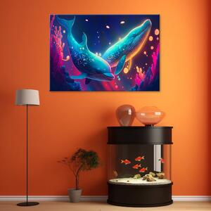 Obraz na plátne Farebné veľryby Rozmery: 60 x 40 cm