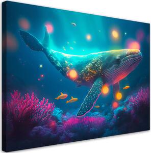 Obraz na plátne Magická veľryba Rozmery: 60 x 40 cm