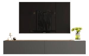 Závesný TV stolík FREY 8, farba borovica + antracit