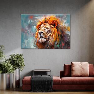 Obraz na plátne Pozorný lev Rozmery: 60 x 40 cm