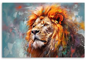 Obraz na plátne Pozorný lev Rozmery: 60 x 40 cm