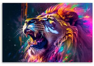 Obraz na plátne Silný abstraktný lev Rozmery: 60 x 40 cm
