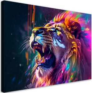 Obraz na plátne Silný abstraktný lev Rozmery: 60 x 40 cm