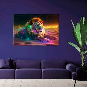 Obraz na plátne Majestátny lev oddychuje Rozmery: 60 x 40 cm