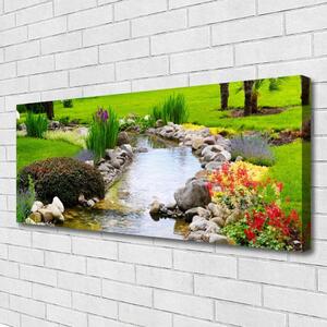 Obraz Canvas Záhrada jazero príroda 125x50 cm