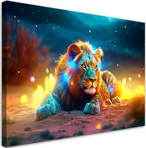 Obraz na plátne Lev v pozore Rozmery: 60 x 40 cm