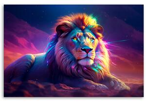 Obraz na plátne Zamyslený lev a oddych Rozmery: 60 x 40 cm